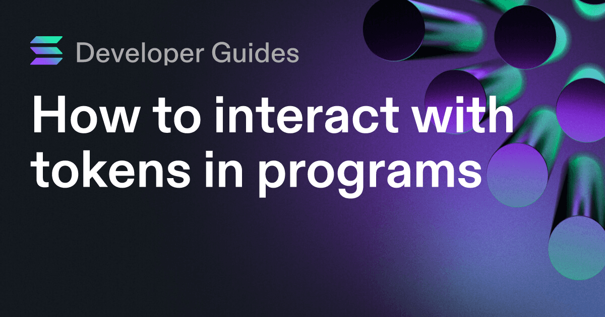 How interact with tokens in programs